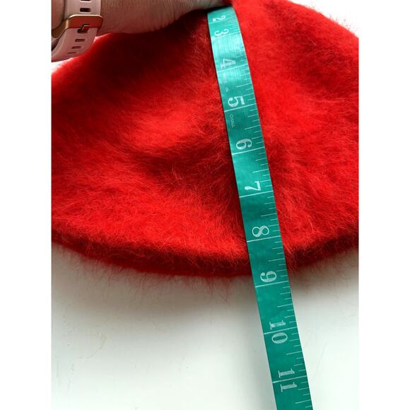Carol Ann Ambrose Fuzzy Bucket Hat Womens Red Fur Vintage Winter Classic Casual